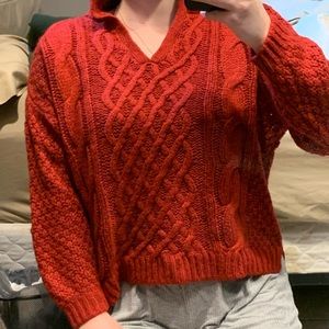 Red Harlow sweater